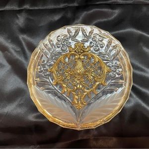 Collectable gorgeous Glass Powder/Trinket Dish /jewelry holder/Watson piece add!